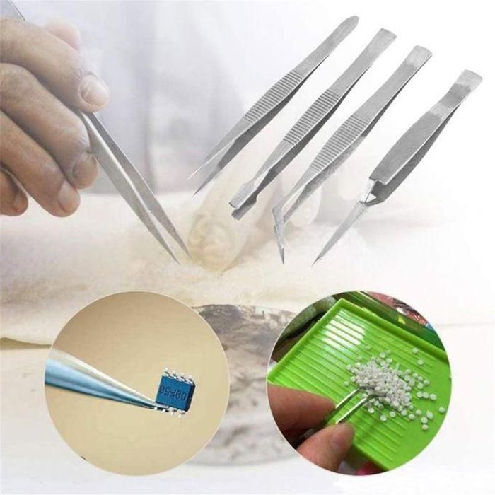 Set de 4 Pinces - Outil Multifonction - Acier Inoxydable - Précision - Ergonomiques - Durables