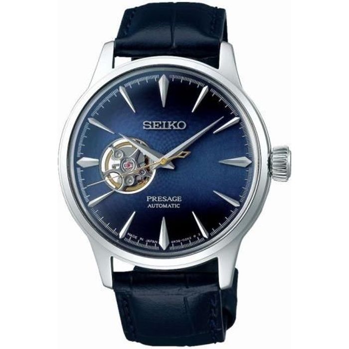 Montre - SEIKO - PRESAGE - Cuir Noir - Analogique - 40,5 mm