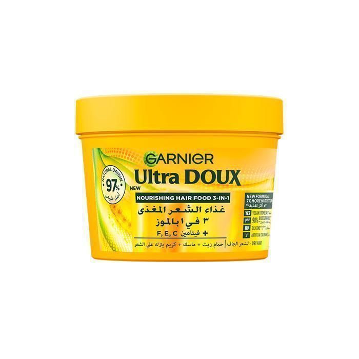 Masque capillaire - ULTRA DOUX - Hair Food - Nourrissant - Multi-usages - 390 ml à la banane