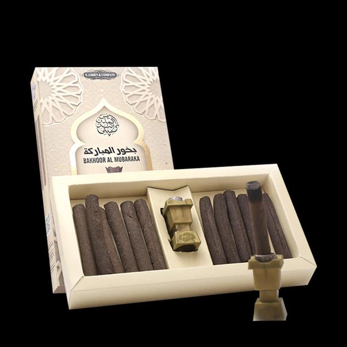 Bakhoor Mubaraka cadeau parfait Avec 12 bâtons brûlants et un brûleur Bakhoo