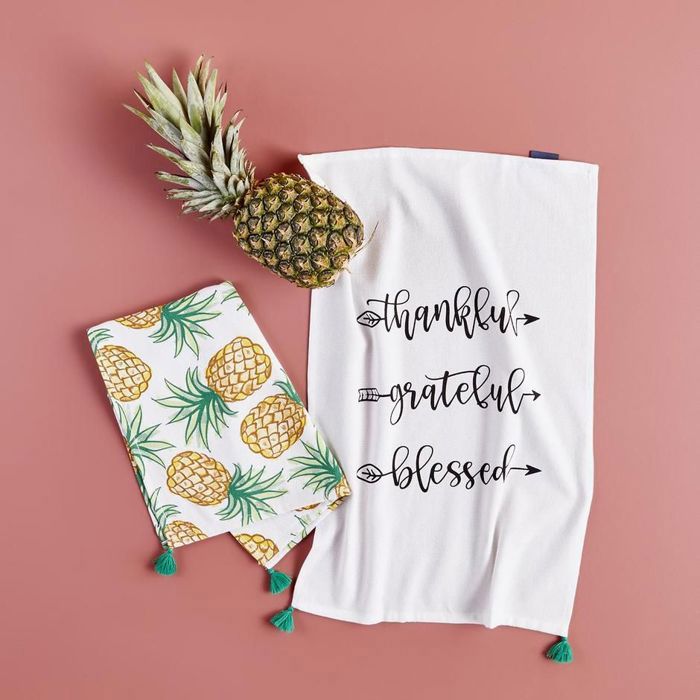 Torchon de cuisine - BELLA MAISON - Ananas - 100% Coton - Set de 2 - 40x60 cm