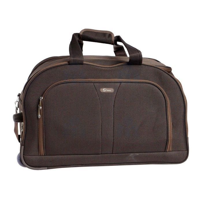 Sac de voyage à roulettes 18B050-2 beige 60cm - TOP TRAVEL