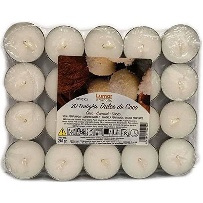 Lumar aromatic bougies la noix de coco pack de 20 pcs // bougies parfumées