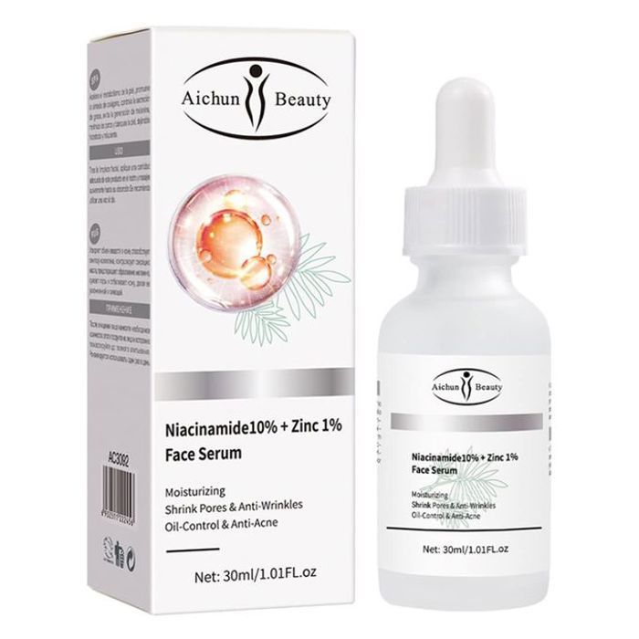 Aichun beauty sérum pour visage & yeux, anti-rides, anti-acné, anti-taches rousseur, niacinamide 10 % + zinc 1 %