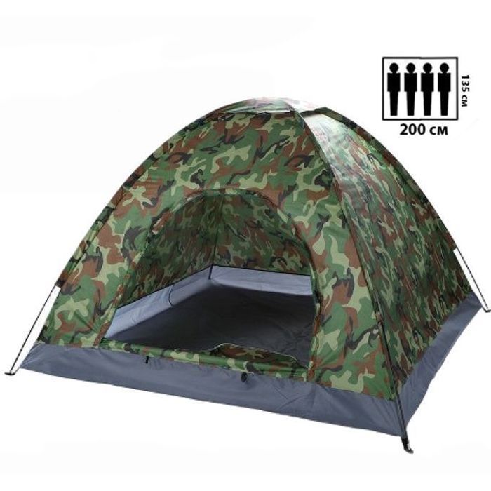 Tentes militaire de Camping 4 personnes 208x208x145 cm
