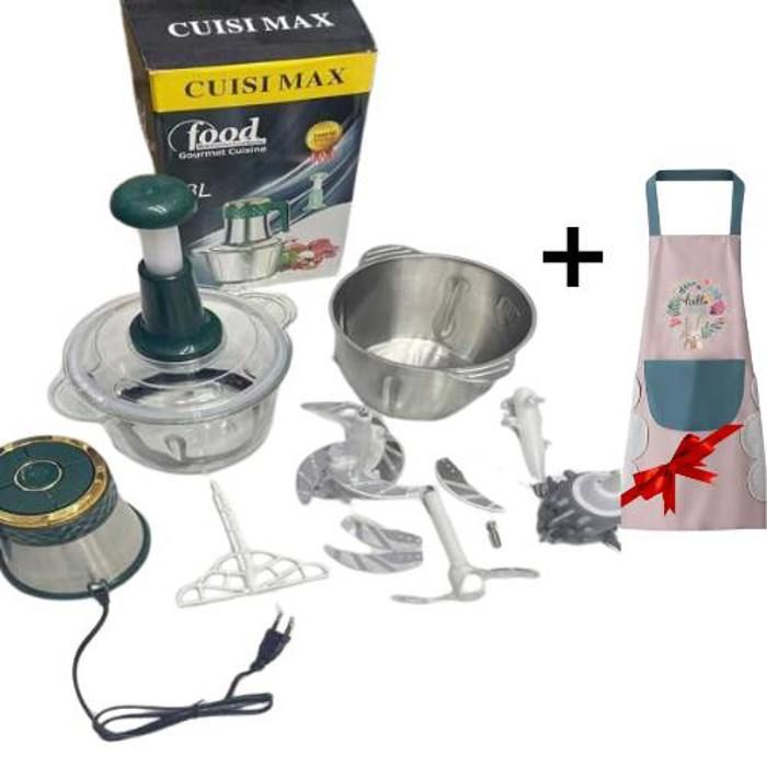 Hachoir électrique - FOOD - 3L - 1200W - 5 niveaux de vitesse - Compact et facile à nettoyer
