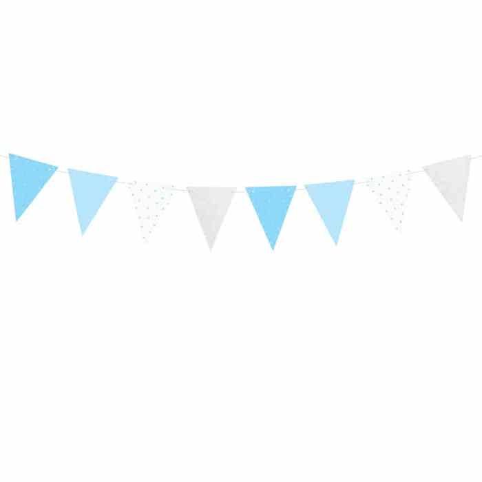 Guirlande - Pimp My Day - Fanions Bleu et Blanc - Décoration Anniversaire - Mixte - Enfant