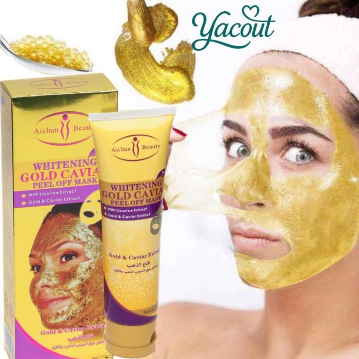 Masque Peel-Off Or & Caviar Aichun – Éclat & Nettoyage 120 ml