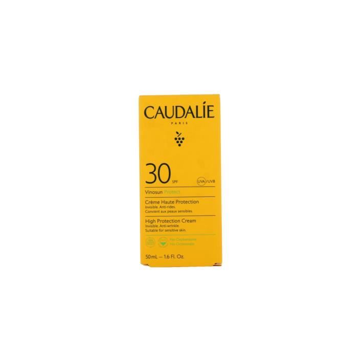 Crème solaire - Caudalie - Vinosun Protect - SPF 30 - Waterproof - 50 ml