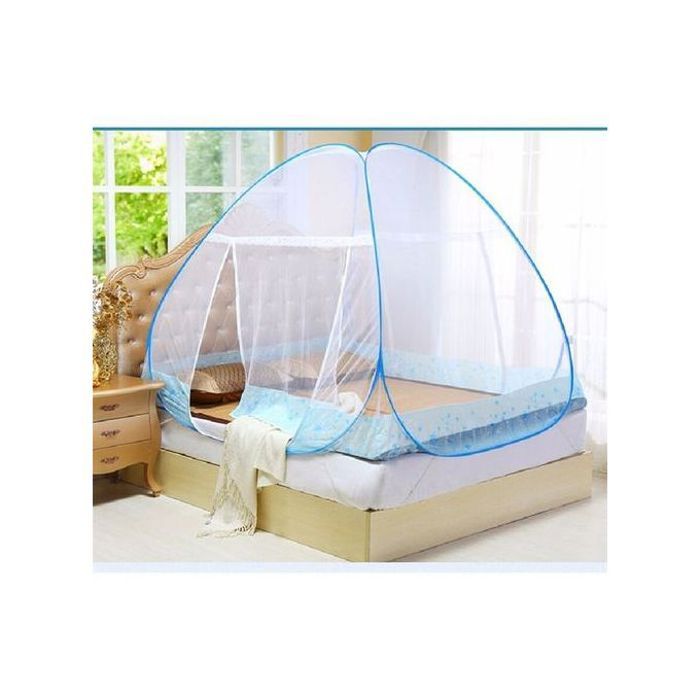 Tente moustiquaire pliable pour lit double, anti-moustiques, deux places.