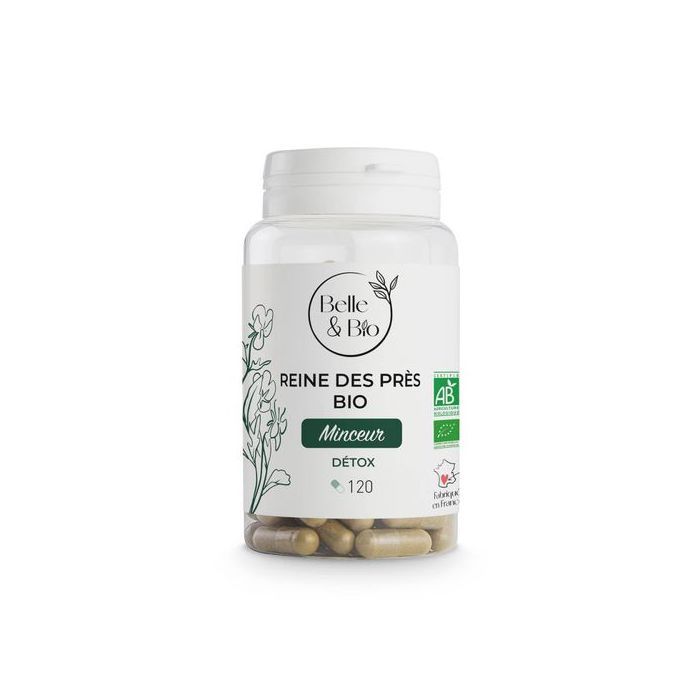 Belle&Bio Reine des Prés Bio  200 Mg/Jour - Détox - 120 Gélules - Made in France