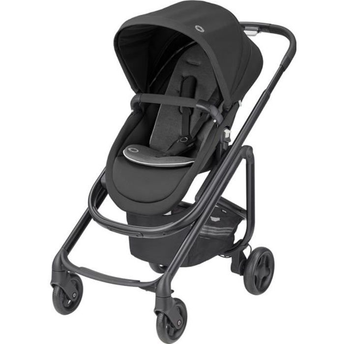 BEBE CONFORT Poussette LILA SP, Polyvalente et confortable, légère et compacte, Essential Black