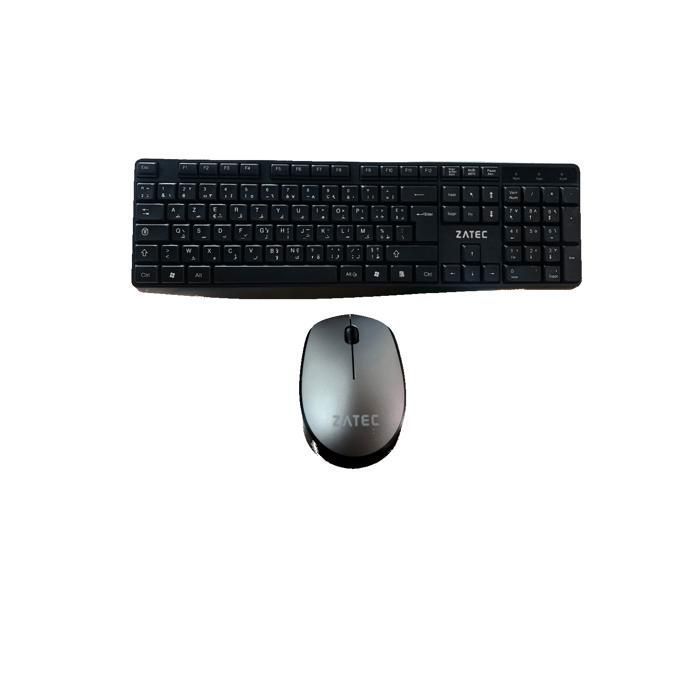 ZATEC PACK CLAVIER SOURIS SANS FIL Z800 + PILES ALCALINES AAA*2  ZATEC