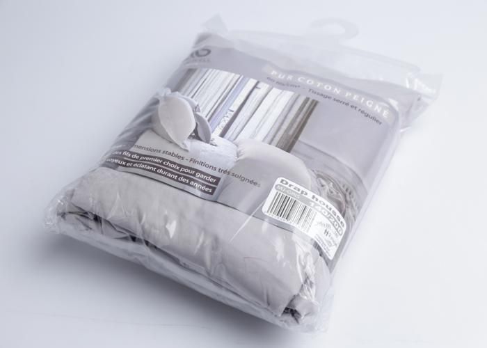 Drap Housse - COUVRE WELL - 140x200 cm - Coton Naturel - Gris - Lavable