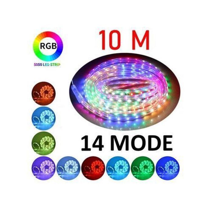Led Strip 10 Metre Light Strip 14 Mode flexible multicouleurs bande LED RGB