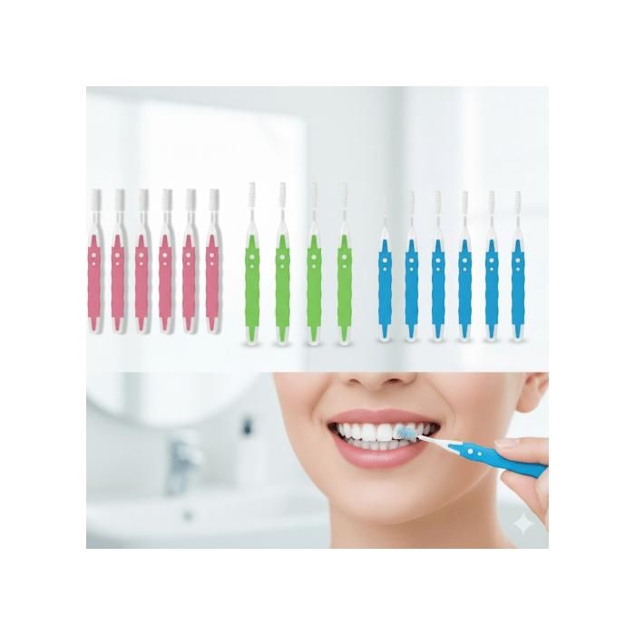 Sourire étincelant Découvrez notre ensemble de 6 brosses interdentaires fines et douces (colleur aléatoire)