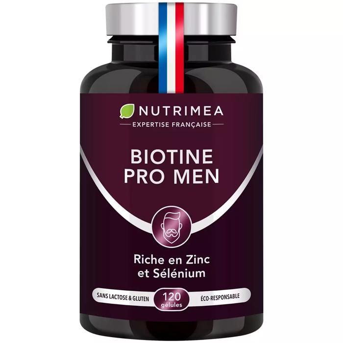 Biotine Pro Men cheveux et barbe - Nutribeard - 120 comprimés - Made in France