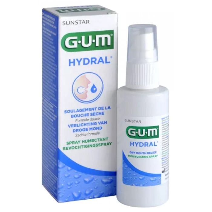 Spray bouche sèche - GUM - Hydral - 50 ml - Hydratation immédiate - Haleine fraîche - Enzymes actives