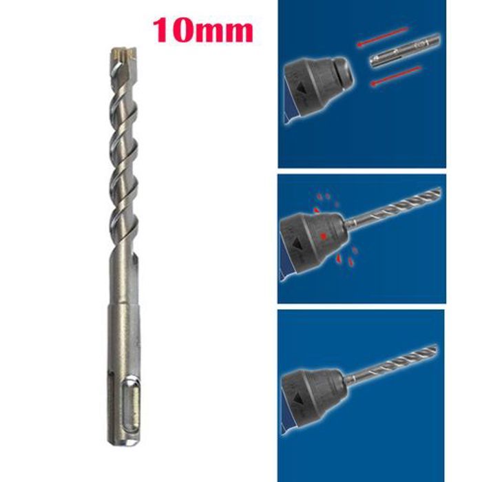 Foret Beton 10mm, pour Perceuse Électrique, Mèches de perçage 160mm