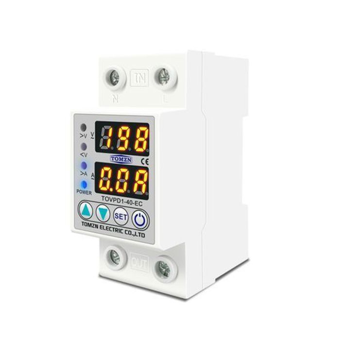 Surtension Réglable Protection Relais Avec Voltmètre 40A 230V tension dispositif