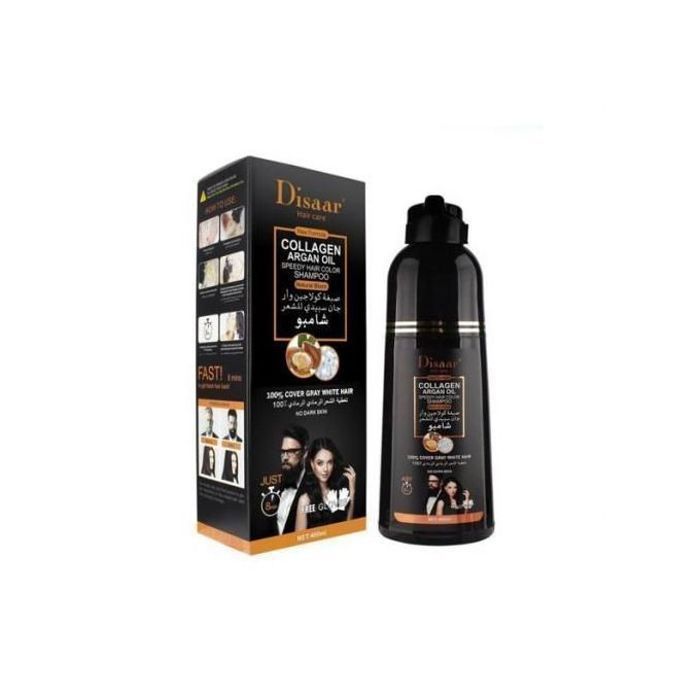 Shampoing et teinture capillaire - Disaar - Collagène et huile d'argan - 400ML - Tous types de cheveux - Mixte