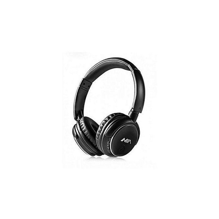 Casque Bluetooth NIA Q1 - Microphone, Radio FM, Micro SD, Auxiliaire - Noir
