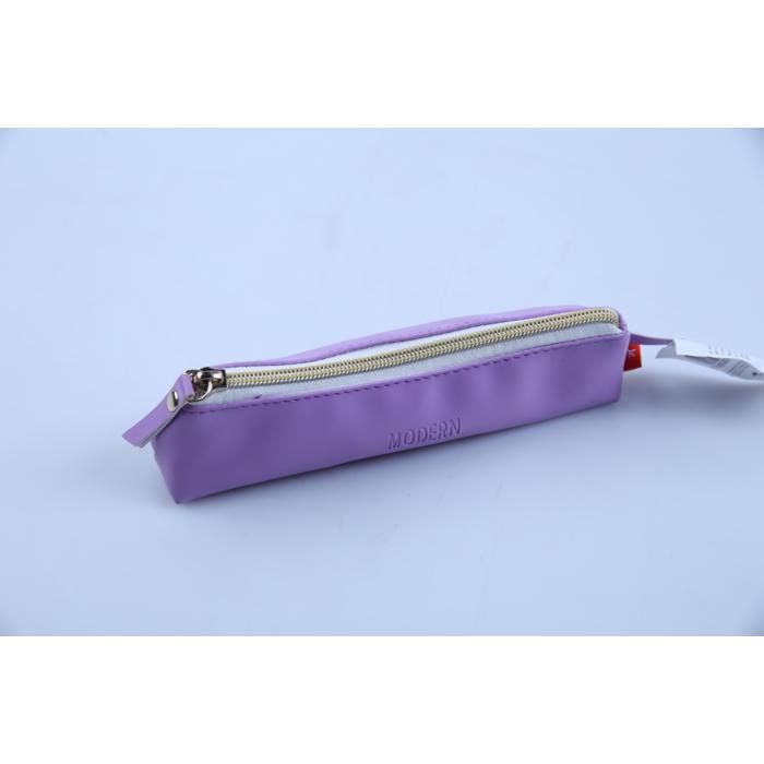 Trousse Auchan 1 zip 4.5x3.5x20cm rose clair