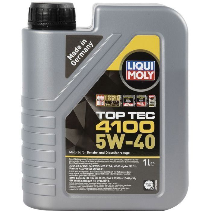 HUILE SYNTHETIQUETOP TEC 4100 5 W-40 1L LIQUI-MOLY