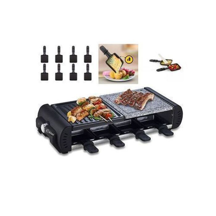 Kiwi Appareil a raclette-grill 2 en 1 jusqu'à 8 personnes 1200w-