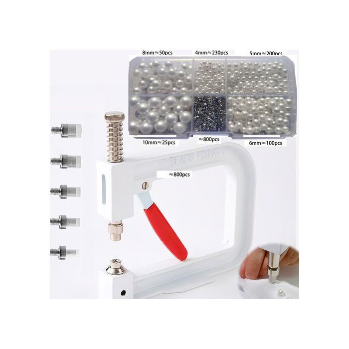 Pince à épiler manuelle Rivet en perles + boite de perles