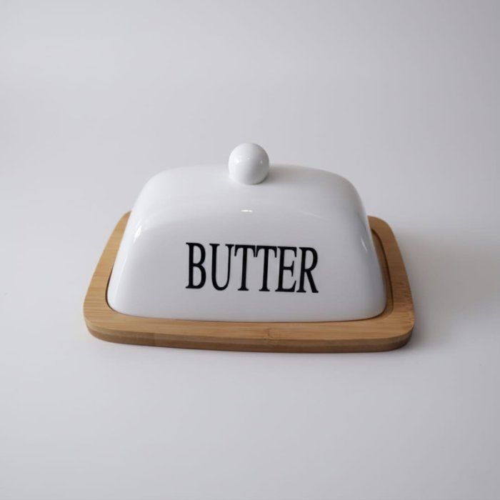 Beurrier - AYA HOME - 12cm x 9cm - Porcelaine - Couverture hermétique - Cadeau élégant