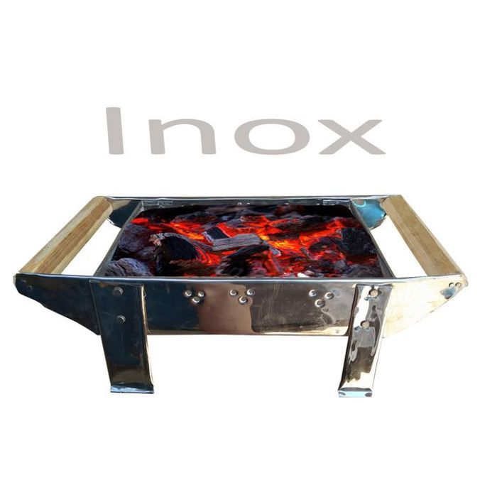 Barbecue inox manuelle traditionnelle fait a main