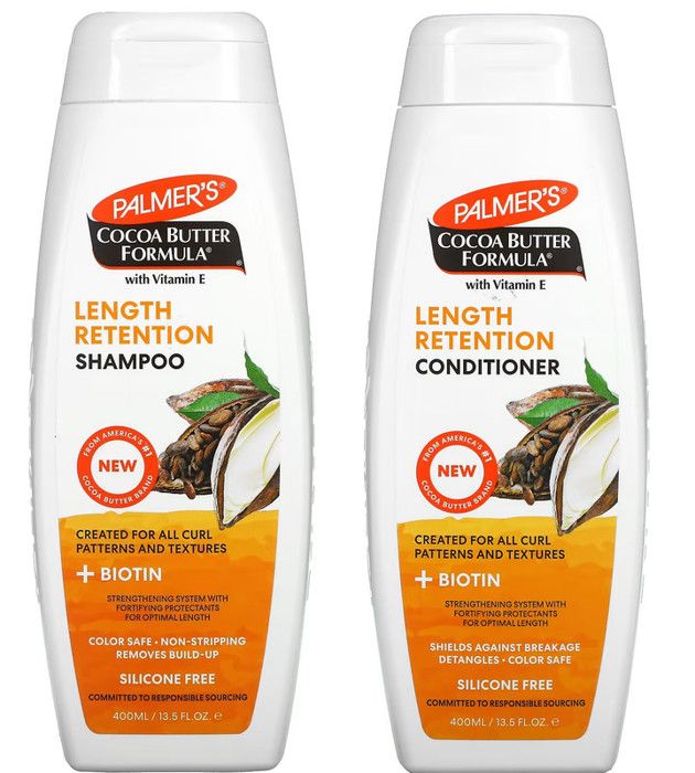 Palmer'S Set Formule au beurre de cacao à la vitamine E, Maintien des longueurs 400mlx2