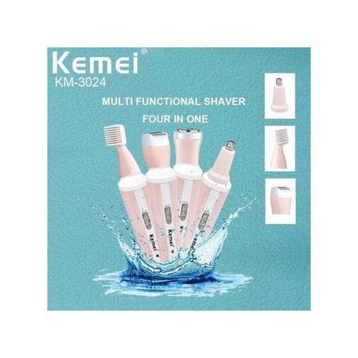 Rasoir électrique 4 en 1 pour femme, épilateur indolore rechargeable par USB avec 4 accessoires détachables