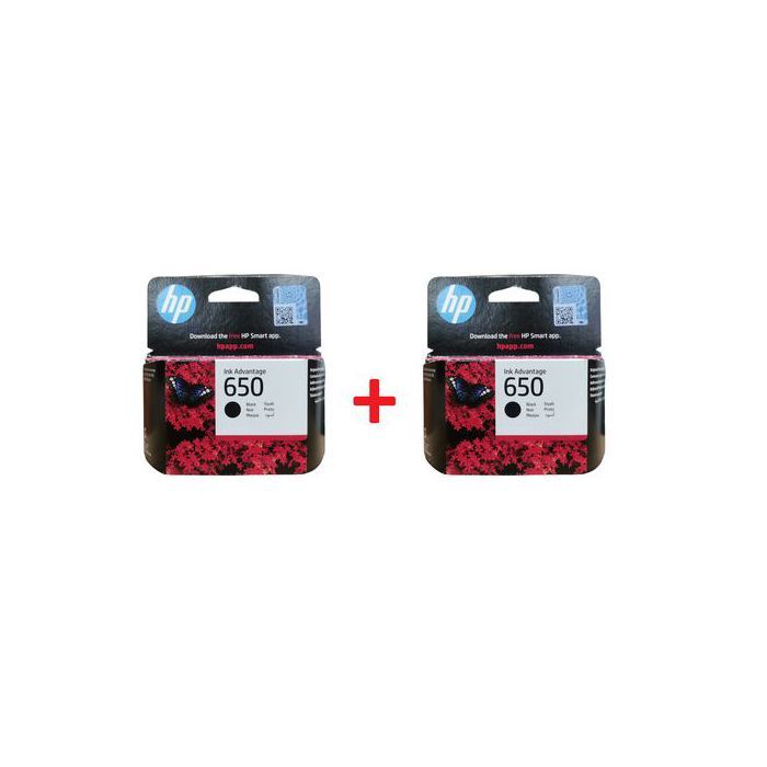 Hp Pack de 2 Cartouches D'encre 650 Noir