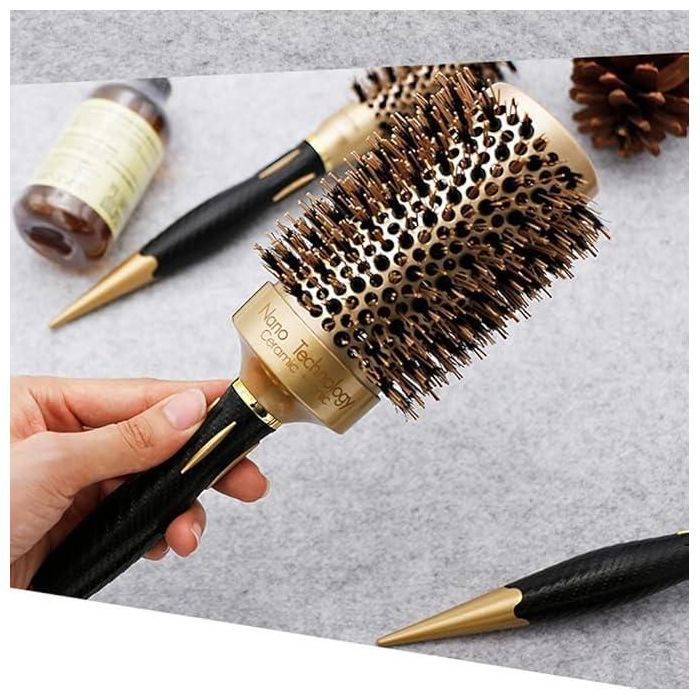 Brosse à cheveux - GENERIC - n°45 - Technologie nano ionique - Poils de sanglier - Antidérapante