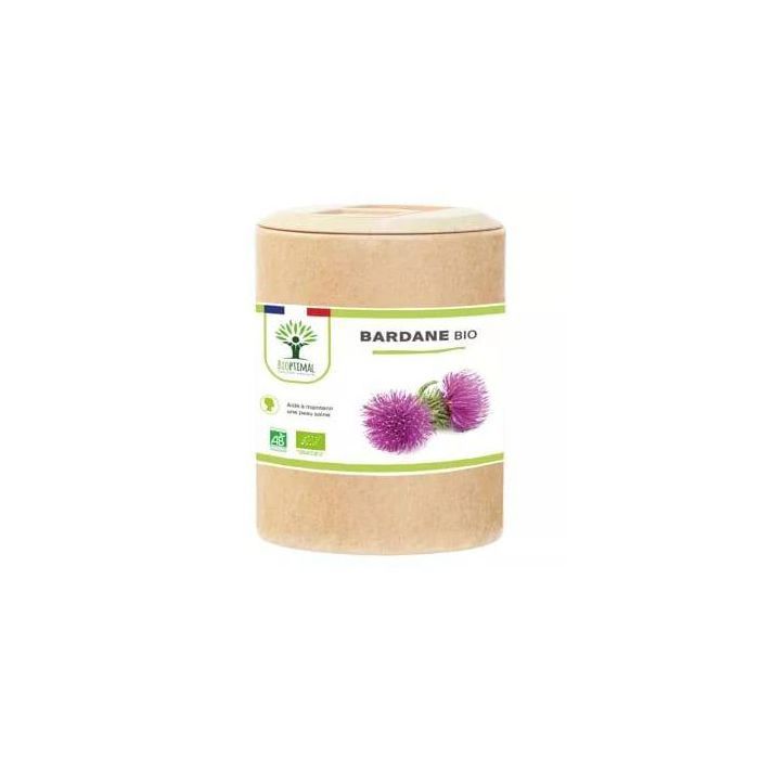 Bioptimal  Bardane Bio - Santé de la peau Digestion - Racine de Bardane Pure,200 gélules - Made in France
