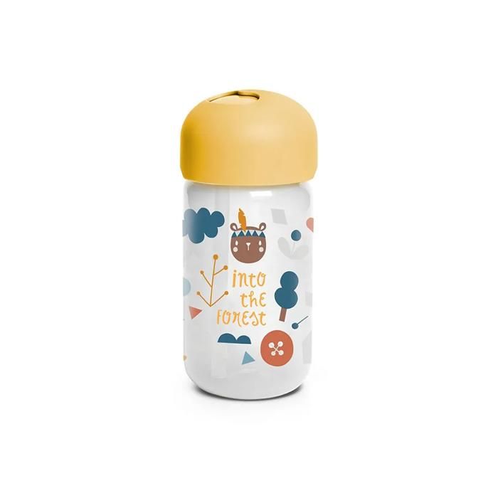 Tasse d'apprentissage avec paille +18m 340 ml - Jaune