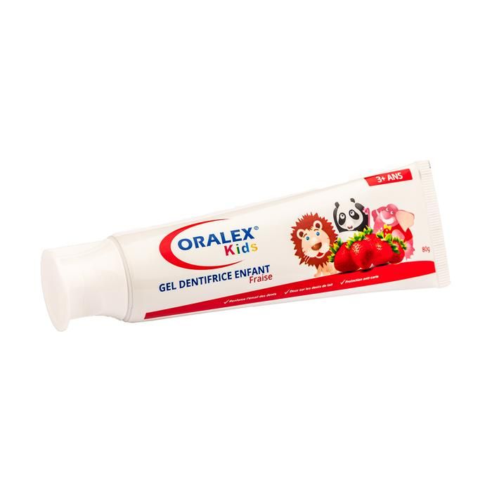 Dentifrice pour enfants - ORALEX - Fraise - 80g - Sans alcool - Garçon