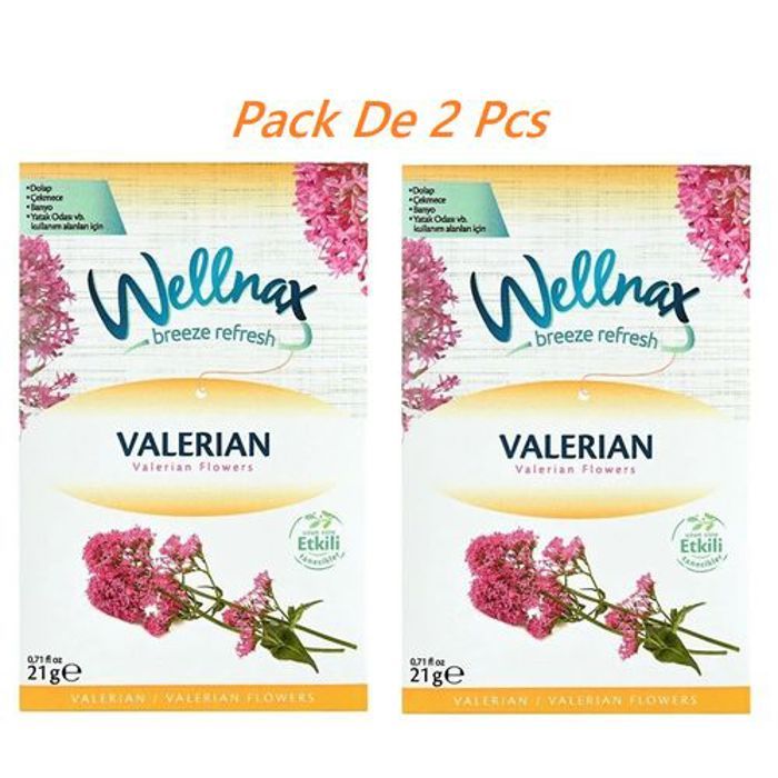 WELLNAX Pack De 2Pcs Désodorisant Pochette pour Armoire et Tiroir Valériane
