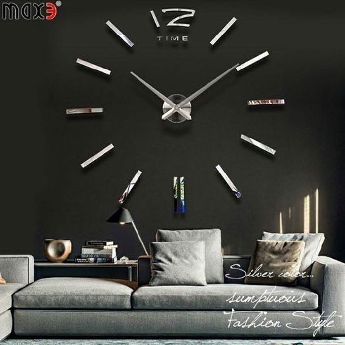 Max3 Horloge Murale 3D Originale Design  - Silver