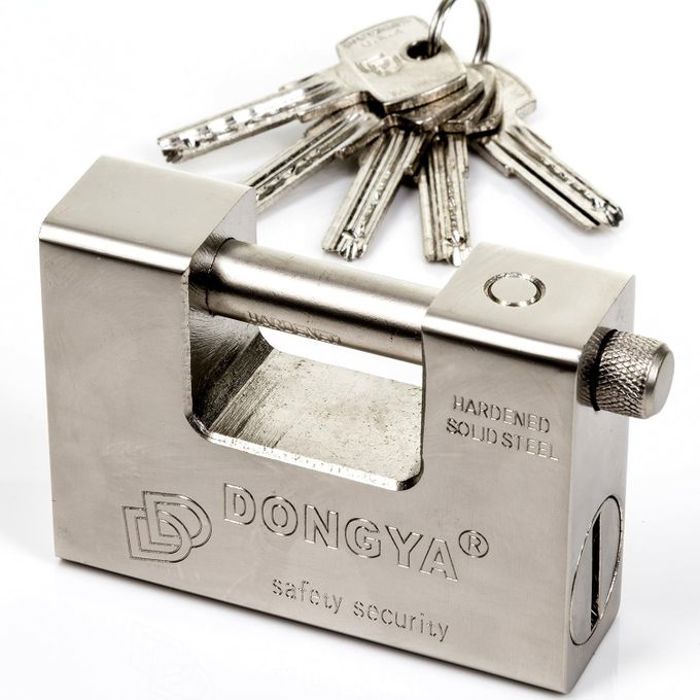 Cadenas porte de sécurité blindée, cadenas en laiton massif, serrure de porte, pour une protection optimale.