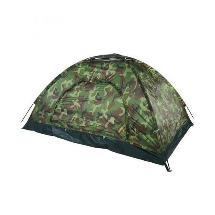Tente Dôme 208x208x140 cm Camouflage Etanche 4 Personnes Randonnée Tripe