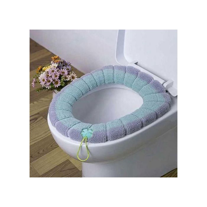 Coussin de Siège de Toilette Hiver, Housse Chaude et Douillette, Lavable, pour Salle de Bain