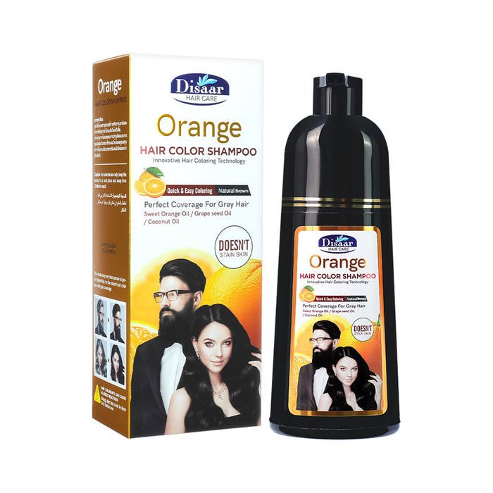 Shampoing colorant orange Disaar, brun naturel - 400 ml