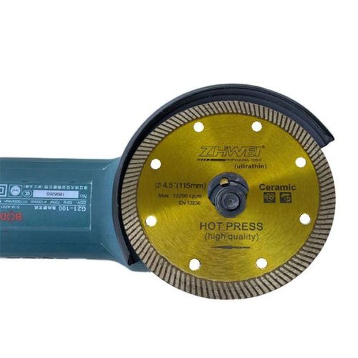 Lame de scie circulaire Turbo diamant, 115 mm 4,5", pour couper le granit