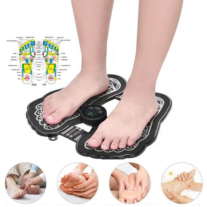 Coussin de massage des pieds électrique EMS, pour détendre vos muscles et soulager la fatigue.