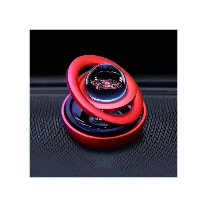 Mini parfum pour voiture, planète rotative solaire, aromathérapie automatique
