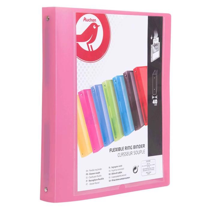 Classeur A4 souple dos 40mm personnalisable - AUCHAN