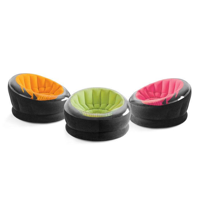 Fauteuil gonflable Intex - Modèle Onyx - Dessus floqué velours - Couleur aléatoire